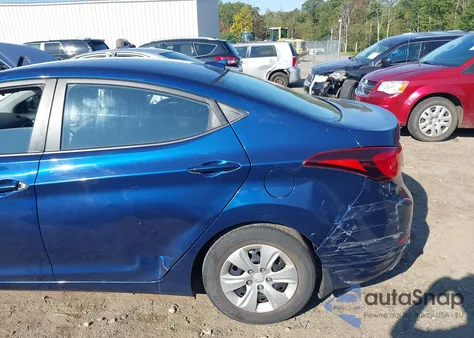 2016 Hyundai Elantra Se/Sport/Limited from USA, damaged, VIN 5NPDH4AE6GH665767
